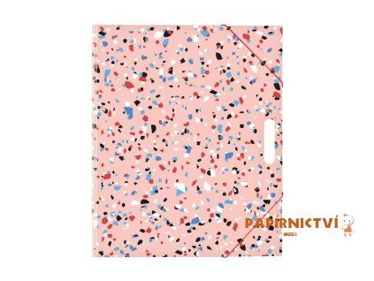 Složka na výkresy A4 terrazzo růžová 5371058