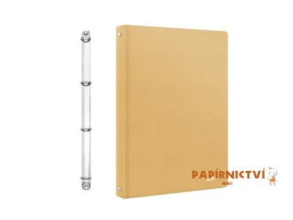 Pořadač M 4-kroužek A4 béžový 5371172