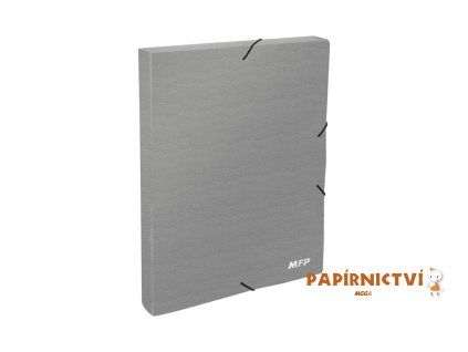 Složka M box 3cm s gumkou A4 šedá 5371183