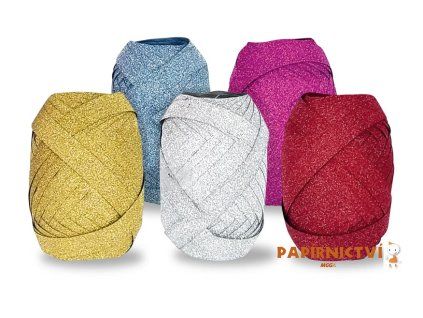 Stuha vázací 20mx1cm Jumbo glitr mix 5660236