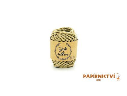 Stuha vázací papír 10m/2mm béžová 5660269