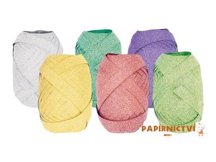 Stuha vázací 20m glitr soft mix 5660296