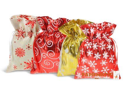 Sáček textil vánoční 18x23cm mix 5800724