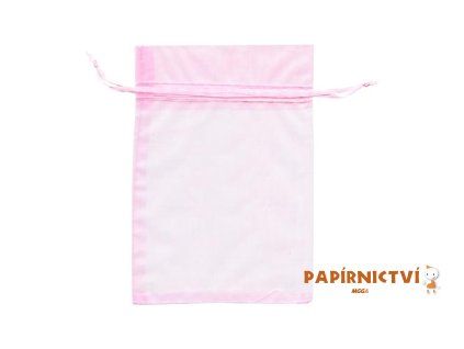 Sáček organza 9 x 12cm růžový 5800791