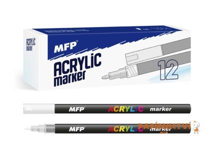 Akrylový popisovač MFP 1mm  - bílý 6410836