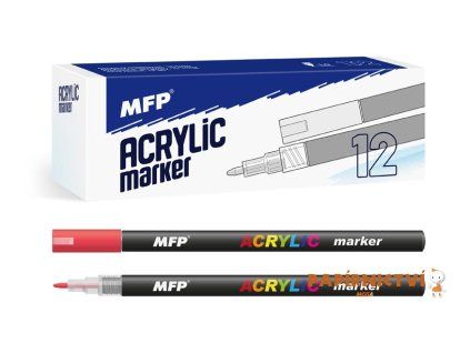 Akrylový popisovač MFP 1mm - červený 6410839