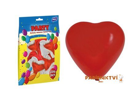 Balónek nafukovací srdce 30cm mix 8000109