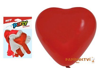 Balónek nafukovací 12ks sáček srdce  30cm mix 8000110