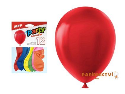 Balónek nafukovací 12ks sáček standard 30cm mix 8000121