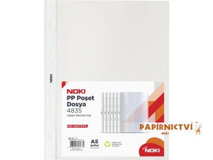 Noki, U-kapsa, PP, A5, transparentní