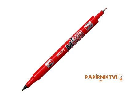Popisovač Twin Marker BeGreen červený
