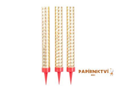 Fontána párty 12cm - 3ks - zlatá 8800125