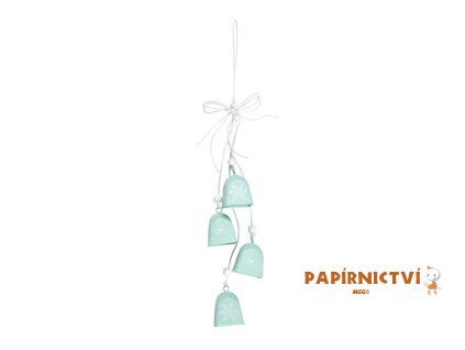 Závěs zvonky zelené 3,5cm, délka 37cm 8886157