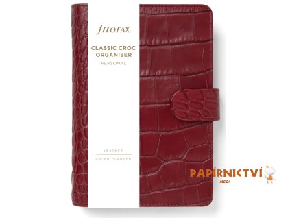 Filofax, Diář Classic Croc, Osobní, cherry