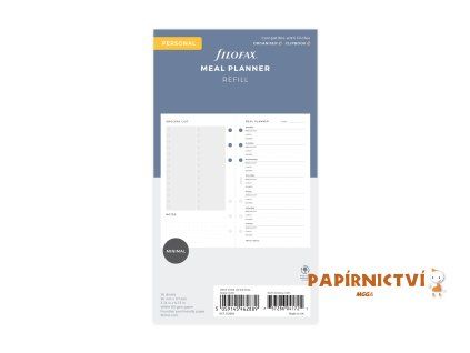 Filofax, Náplň Osobní, plánování jídla