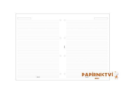Filofax, Papíry pro diáře, linkované, A4, bílá
