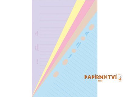 Filofax, Papíry pro diáře, linkované, kapesní, Fashion
