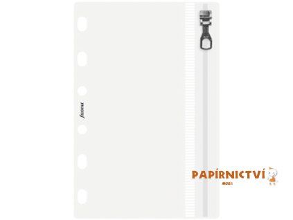 Filofax, Průhledná obálka na zip, kapesní, transparentní