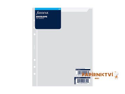 Filofax, Průhledná obálka, horní otevírání, A5, transparentní