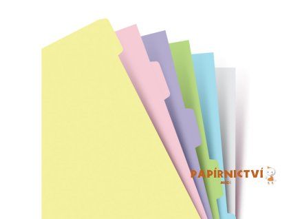 Filofax, Rozřazovače pro diáře, osobní, mix pastelových barev