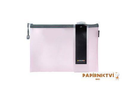 Obálka se zipem síťovaná A4 PASTELINI růžová 2-3161