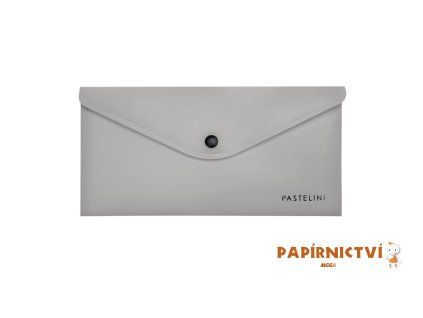 Psaníčko s drukem DL PASTELINI šedá 2-462