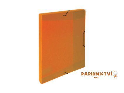 Krabice PP s gumou A5 Opaline oranžová 2-566