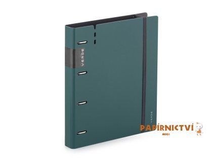 Pořadač A4 pěna 4kroužek D30 VERDE zelená 2-686