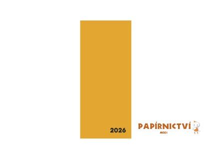 Diář PVC týdenní 2026 VERDE hořčice 8-60725