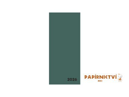 Diář PVC týdenní 2026 VERDE zelená 8-60825