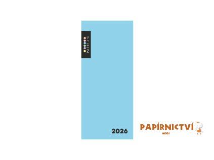 Diář PVC týdenní 2026 PASTELINI modrá 8-68825