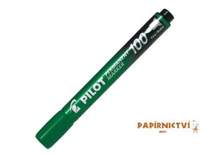 Pilot, Popisovač 100, 1.0, (F) tenký, zelená