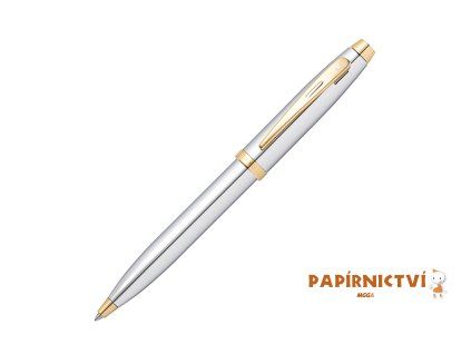 Sheaffer, Kuličkové pero Sheaffer 100, chrome/zlatá