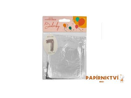 Balónek CONCORDE fóliový 40cm, č.7, stříbrná A287