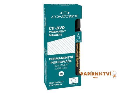Popisovač CONCORDE CD & DVD, permanentní, 0,5mm, modrá A65737