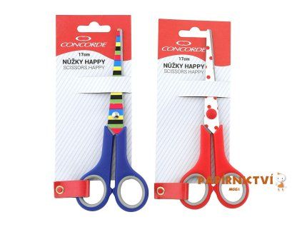 Nůžky CONCORDE Happy, 17cm, blistr, asort A28010