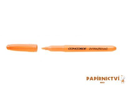 Zvýrazňovač CONCORDE, zkosený hrot 1-4mm, oranžová A65701