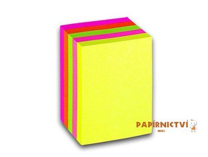 Samolepicí bloček CONCORDE 51 x 38mm, 5 x 60 listů, neon barevné A0989