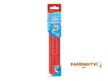 Pravítko KEYROAD Flexi, 15cm, červené A660-1