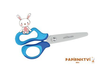 Dětské nůžky KEYROAD Soft, 12,5cm, displej, modré A616-3