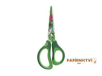 Školní nůžky KEYROAD Tattoo Soft, 15cm, bl., asort A619