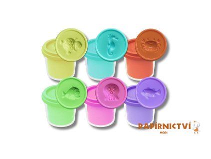 Modelovací hmota KEYROAD, 6 barev, 450g A865
