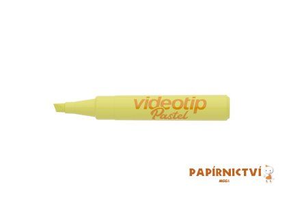 Zvýrazňovač ICO Videotip pastelový, pastel žlutá
