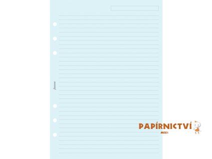 FILOFAX náplň A5, papír modrý linkovaný
