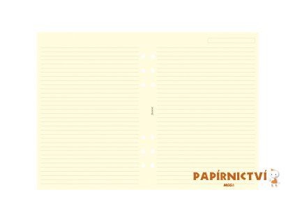 FILOFAX náplň A5, papír krémový linkovaný