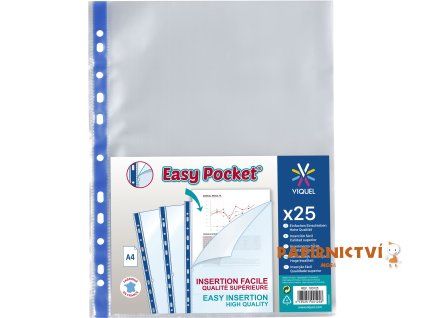 VIQUEL PP kapsa A4 EasyPocket lesklá, 25 ks