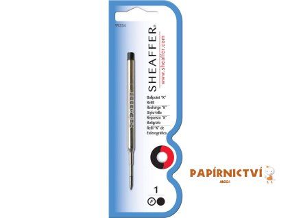 SHEAFFER náplň do KP "K" černá F, blistr