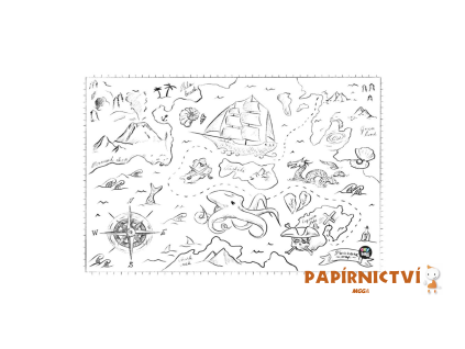 Podložka na stůl PP 58x38cm Pirate 5-90425
