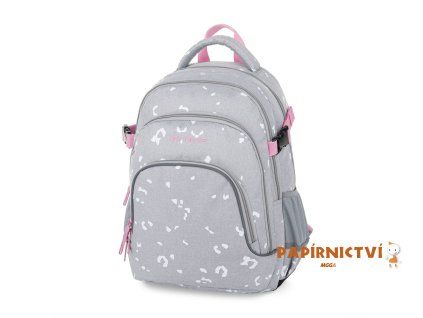 Studentský batoh OXY SCOOLER Grey Geometric 9-13626