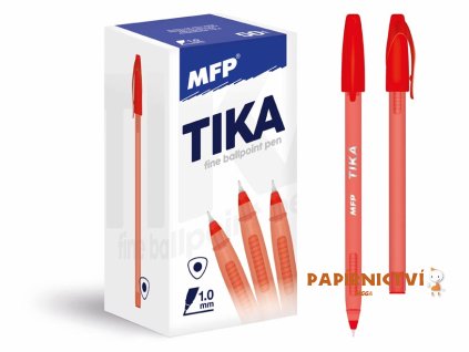 Kuličkové pero Tika 107 - červená
